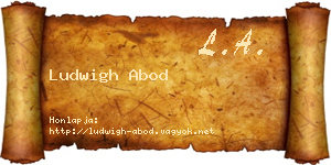 Ludwigh Abod névjegykártya